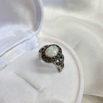 Silberring mit Opal & Markasit