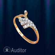 Ring russisches Gold & Zirkonia