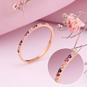 Ring aus Rotgold 585° Zirkonia Ring "Nedelka"