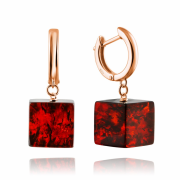 Vergoldete Silberohrhänger 925º mit Bernstein in Deutschland kaufen